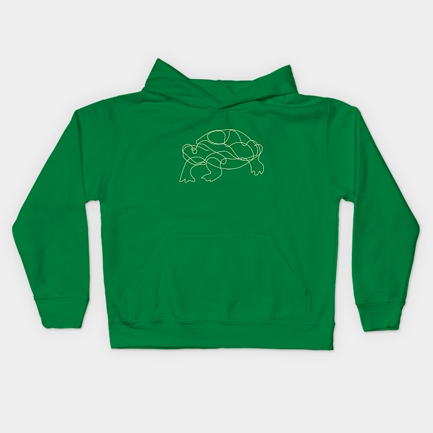 turtle line Kids Hoodie by anghewolf